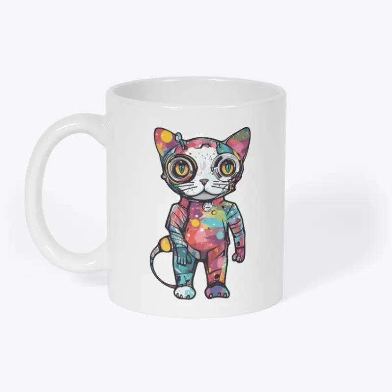 Futuristic Multicolor Cats #3 alien cat