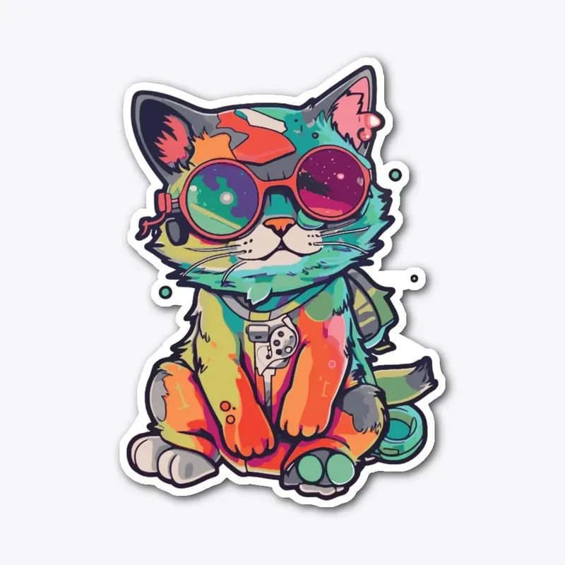 Futuristic Multicolor Cats #6 martian