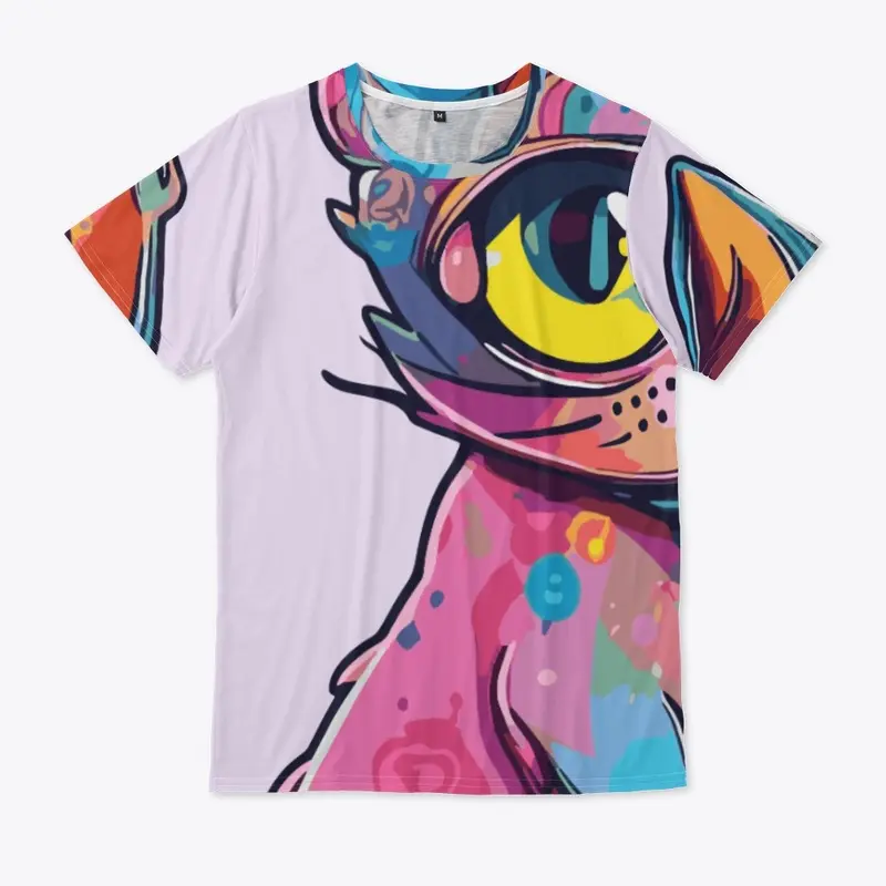 Futuristic Multicolor Cats #8 big eyes