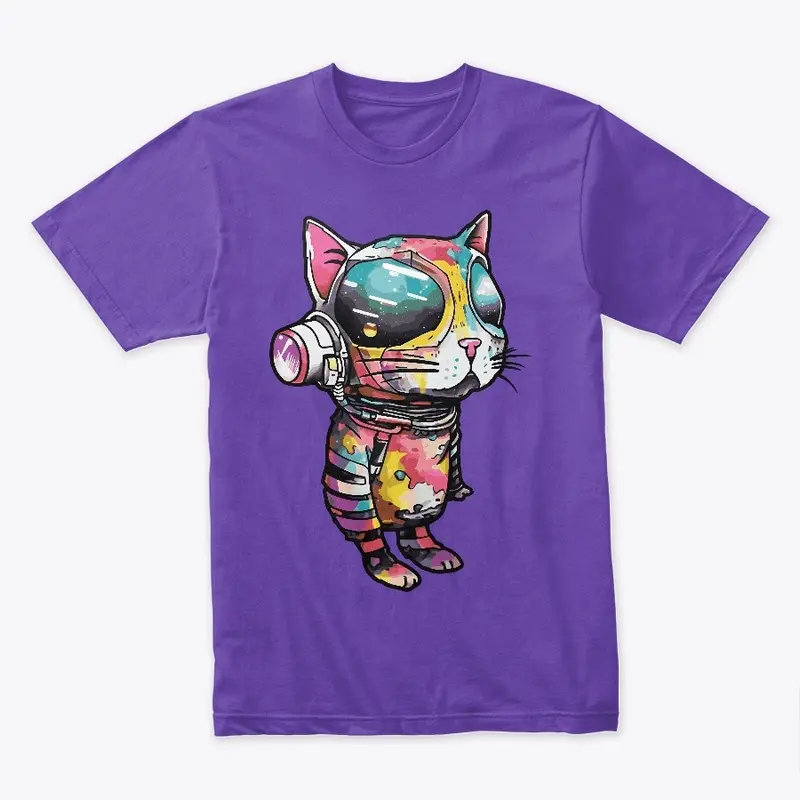 Futuristic Multicolor Cats #22 cat-fly