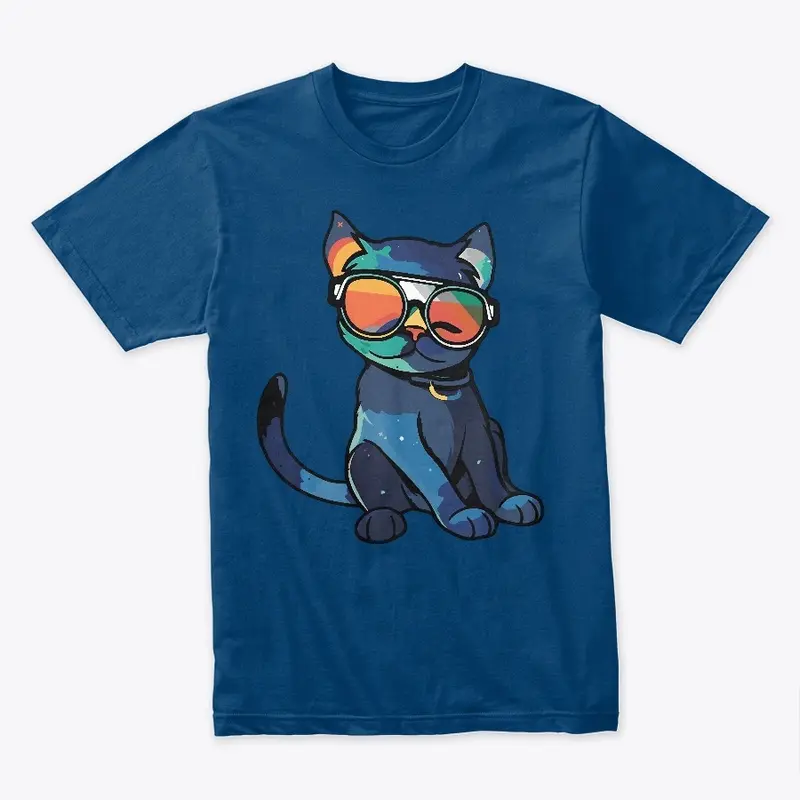 Futuristic Multicolor Cats #33 night cat