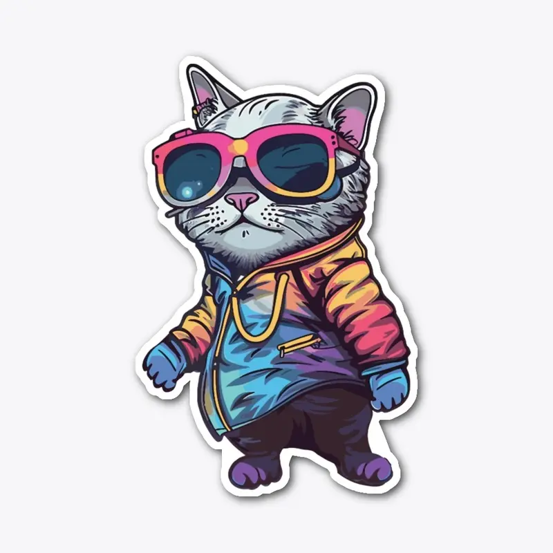 Futuristic Multicolor Cats #12 rapper