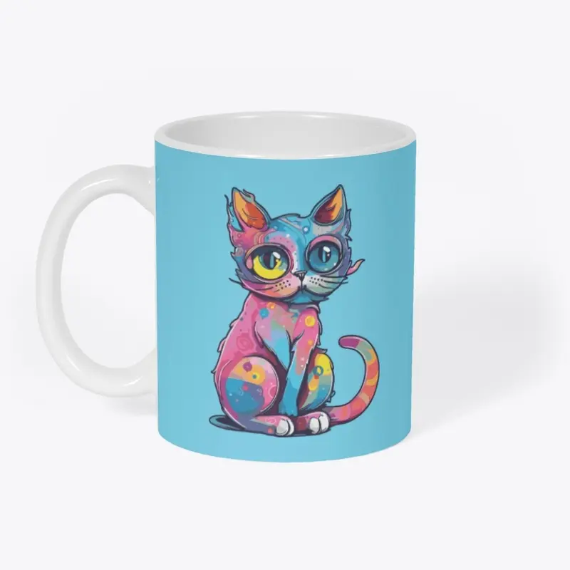 Futuristic Multicolor Cats #8 big eyes