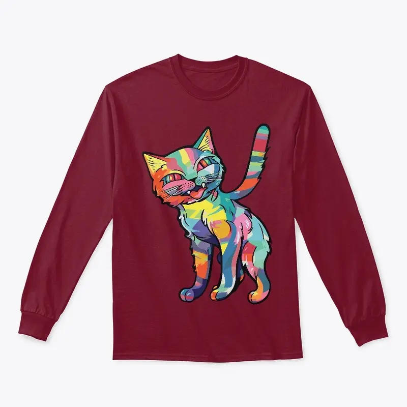 Futuristic Multicolor Cats #19 5-paw cat